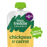 Little Freddie Organic Chickpea & Carrot Baby Food Pouch 6+ Months 100g