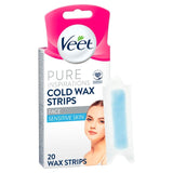 Veet face wax strips 20 strips (British brand)