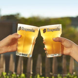 Hoegaarden Belgian wheat beer with coriander and orange peel, 4 x 330ml bottles, UK version