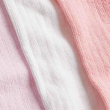 M&S girls cotton ribbed tights light pink 12-18 months 3 pack, imported from the UK