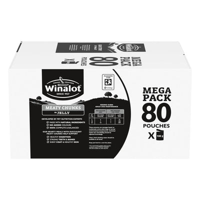 Winalot Meaty Chunks Mixed in Jelly Wet Dog Food Multipack 80 x 100g