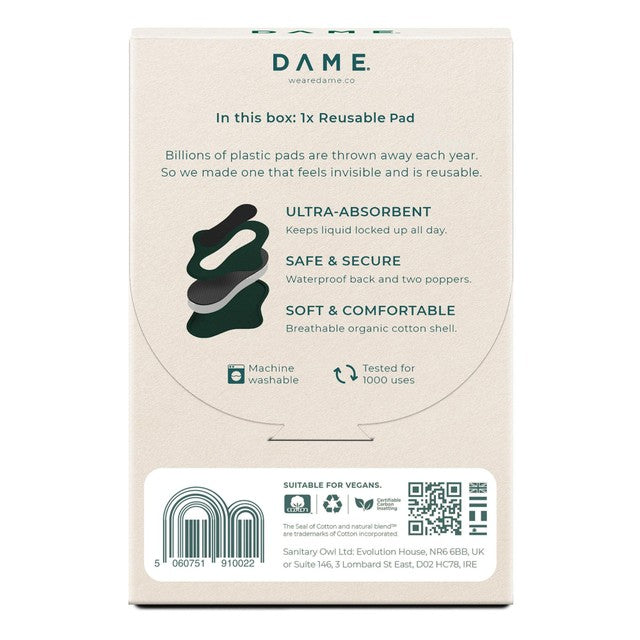 DAME Reusable Night Period Pad - British product
