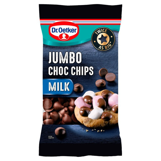 Dr Oetker jumbo milk chocolate chips 125g - British product