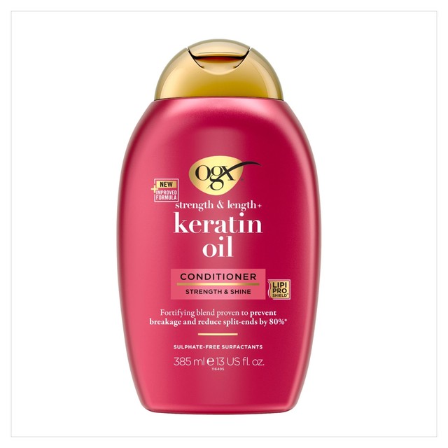 OGX Anti-Breakage+ Keratin Oil Conditioner 385ml, imported from the UK