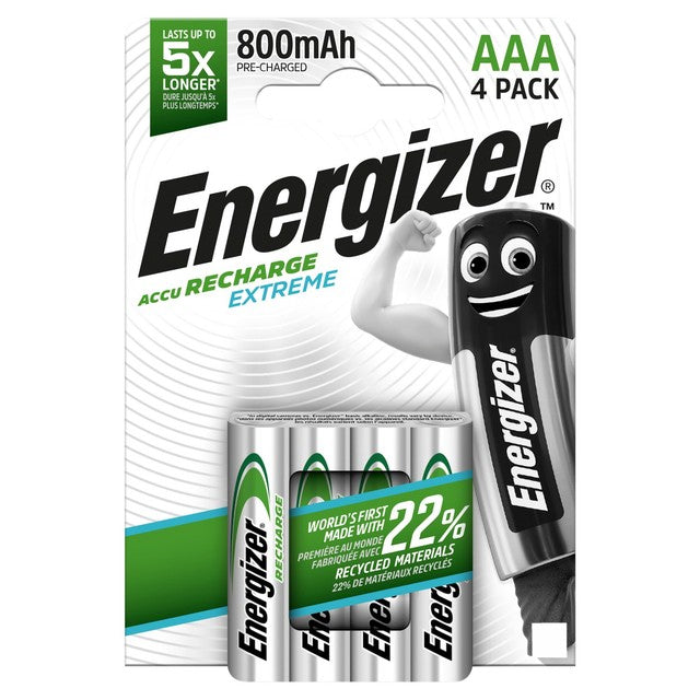 Energizer Extreme AAA rechargeable batteries 4-pack - British product