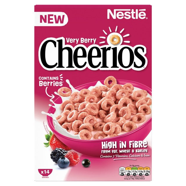 Nestle Cheerios Very Berry multigrain breakfast cereal 435g - British product