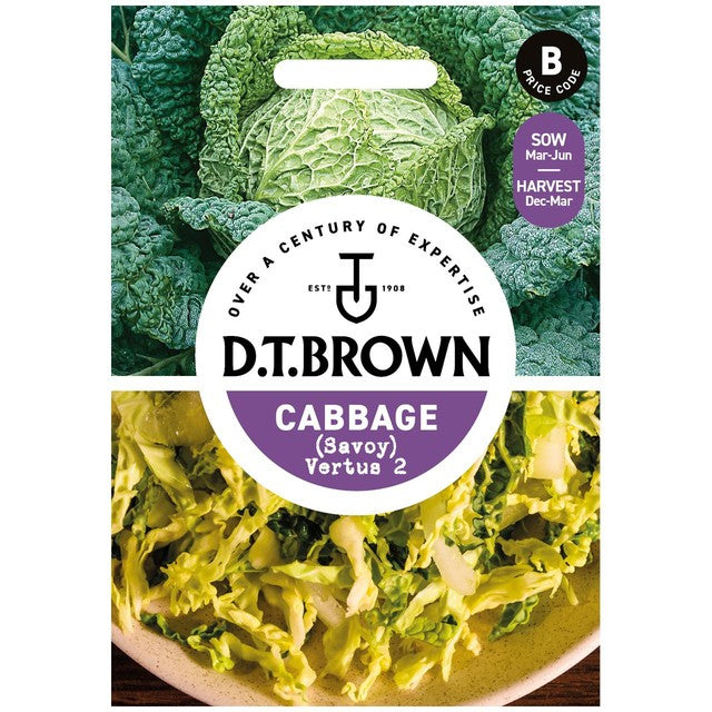 Mr Fothergills Seeds Savoy Vertus cabbage seeds 300 seeds - British product