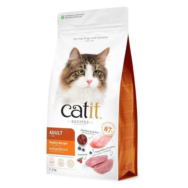 Catit poultry dry cat food 2kg - British product