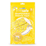 Stay Safe Kids Disposable Face Masks 5 Pack (British brand)