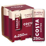 Costa Latte iced coffee drink 4 x 250ml cans - British product