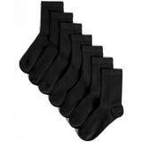 M&S boys ankle school socks black 7 pack, imported from the UK