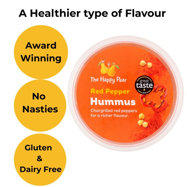 The Happy Pear red pepper hummus 150g (British brand)