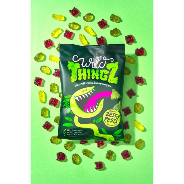 Wild Thingz Zesty Pests organic gummy sweets 130g (British brand)