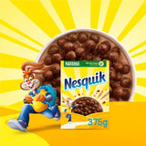 Nesquik chocolate cereal 375g, imported from the UK