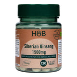 Holland & Barrett Siberian Ginseng 1500mg Herbal Supplement Tablets
