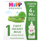 HiPP Organic 1 First Infant Baby Milk Formula 6x90ml, UK version