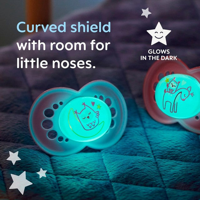 MAM Night Astro 18-36m soother 2-pack, imported from the UK