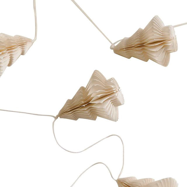 M&S Paper Bauble Christmas Garland White 22 cm, imported from the UK