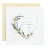 M&S Heart Flowers Happily Ever After Wedding Card 15cm