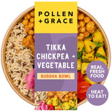 Pollen + Grace Tikka Chickpea and Vegetable Hot Bowl Ready Meal 400g