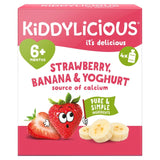 Kiddylicious Strawberry Banana Yogurt Baby Food Pouch 6m+ 4x100g