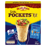 Old El Paso original tortilla pocket kit 375g, imported from the UK