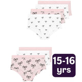 M&S Girls Cotton Bow Shorts Pink Mix Girls' Cotton Shorts 15-16 Years