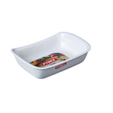 Pyrex ceramic roaster white 26cm, imported from the UK