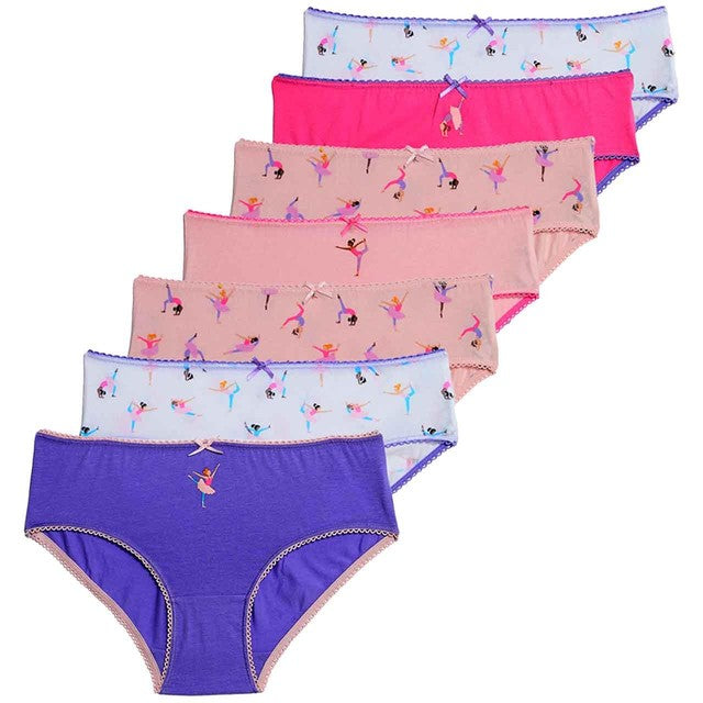M&S girls ballerina knickers 8-9 years 7 pack, imported from the UK