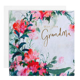M&S Grandma Floral Birthday Card 15cm x 15cm, imported from the UK