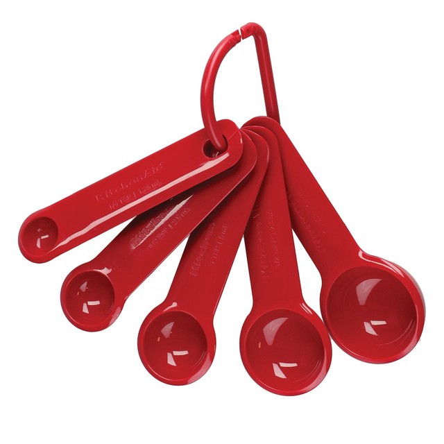 KitchenAid red measuring spoon set 5-piece - British product