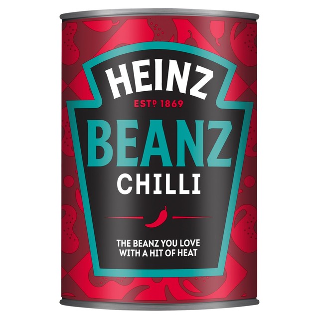 Heinz chilli baked beans 390g, UK version