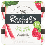 Rachel's Organic Luscious Fruits Rhubarb & Raspberry Yogurt 4 x 110g