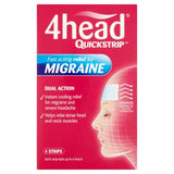 Dendron 4 Head QuickStrip Migraine Cooling Gel Strip 4 Pack