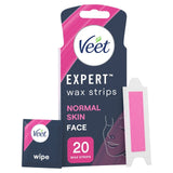 Veet Expert Wax Strips Face Normal Hair Removal 20 Strips