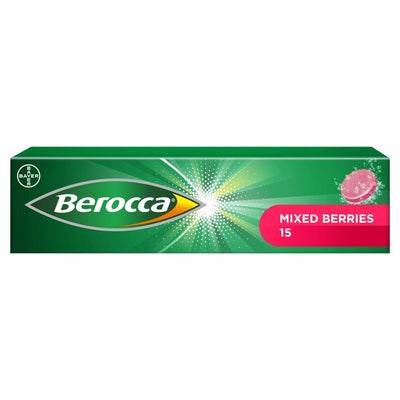 Berocca Mixed Berries Energy Vitamin Effervescent Tablets 15 Tablets
