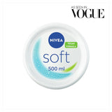 Nivea Soft Moisturiser Cream for Face, Hands & Body Multi-Purpose Moisturiser 500ml