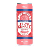 M&S Peach Sunset low alcohol canned cocktail 250ml, imported from the UK