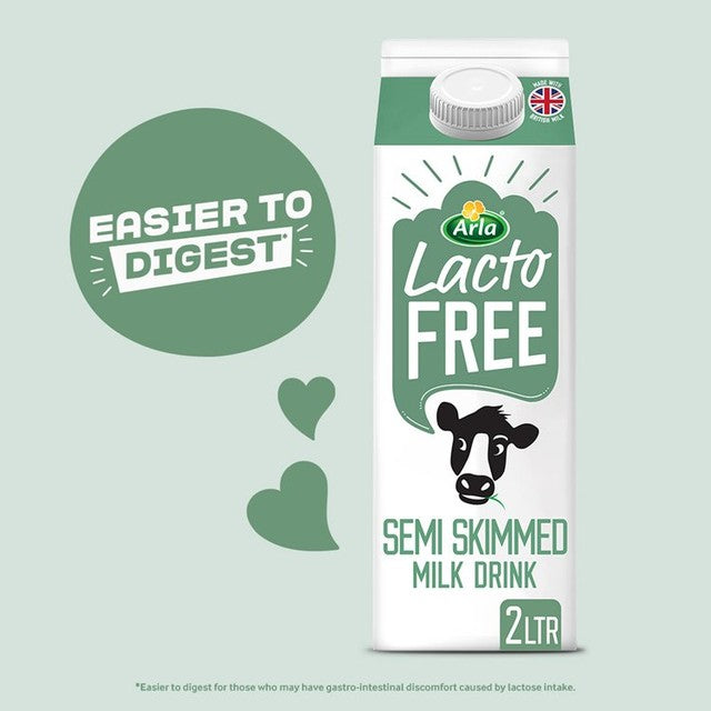 Arla LactoFREE semi-skimmed milk drink 2L - British product