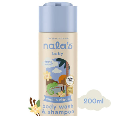 Nala's Baby Vanilla Cloud Baby Body Wash and Shampoo 200ml