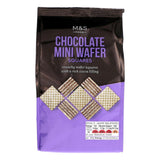 M&S chocolate mini wafer squares biscuit 125g, imported from the UK