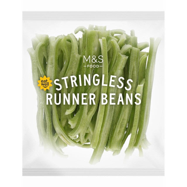 M&S stringless runner beans 80g, imported from the UK