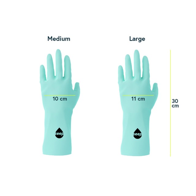 Seep eco rubber gloves large (British brand)