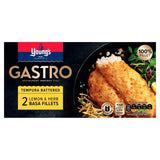 Young's Gastro 2 Lemon & Herb Tempura Battered Basa Fillets Frozen Fish Fillets 310g