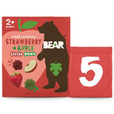Bear Paws Strawberry & Apple Fruit Shapes Kids Fruit Snacks 5x20g Multipack