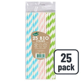 Duni Bio Pastel Recyclable Paper Straws 25 Pack