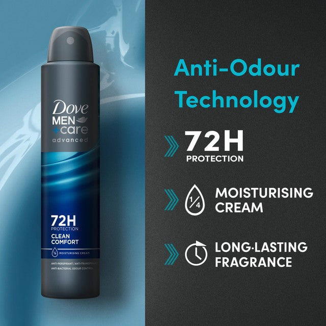 Dove Men+Care Clean Comfort anti-perspirant spray 200ml - British product