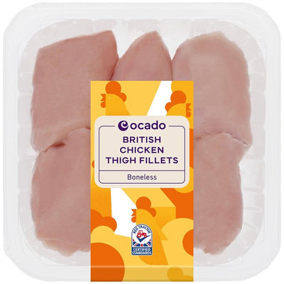 Ocado British Chicken Thigh Fillets Boneless 450g