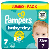 Pampers Baby-Dry Nappies Size 7 15kg+ Jumbo Pack