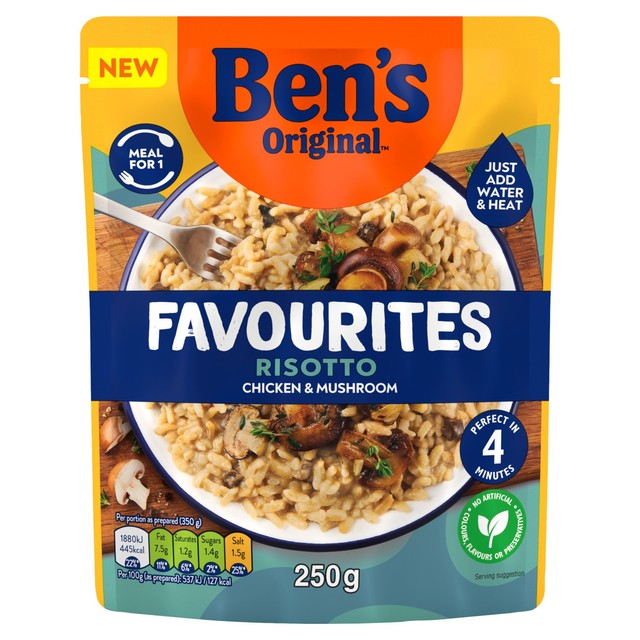 Ben's Original risotto ready meal chicken and mushrooms 250g - British product